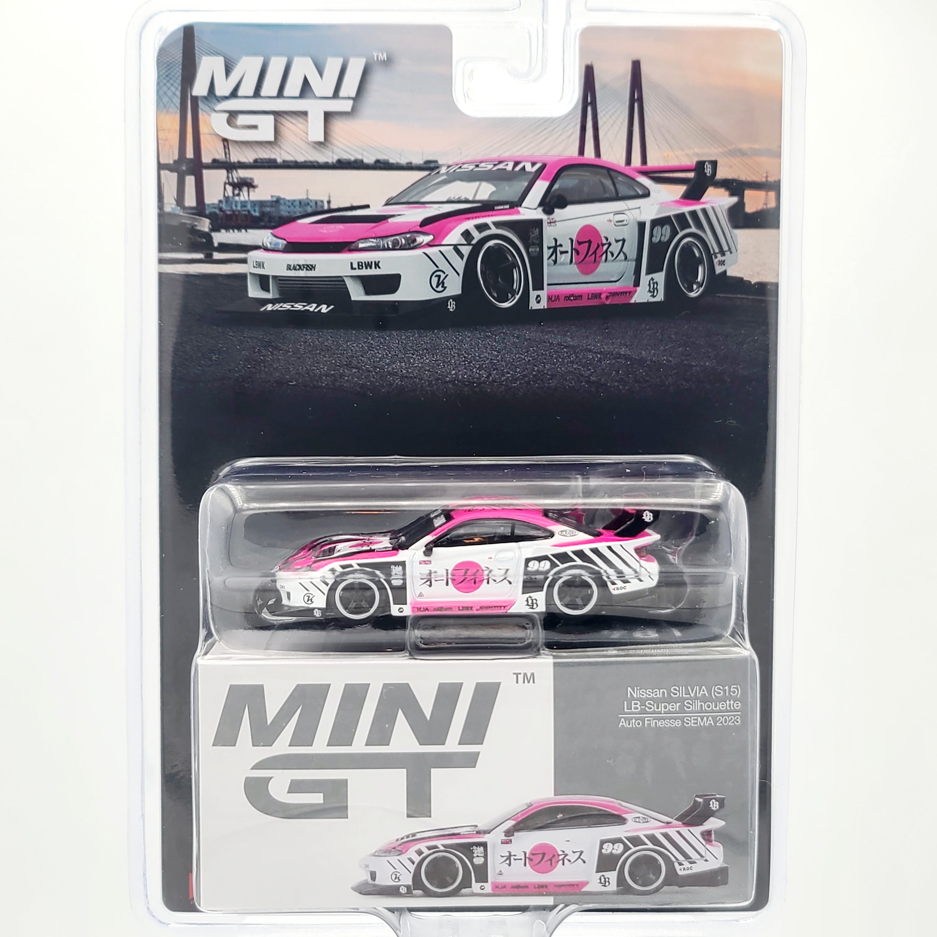 Mini GT Nissan LB-Super Silhouette S15 Silvia - 1:64, Auto Finesse SEMA 2023 (2024 MiJo Exclusives - Limited Edition)